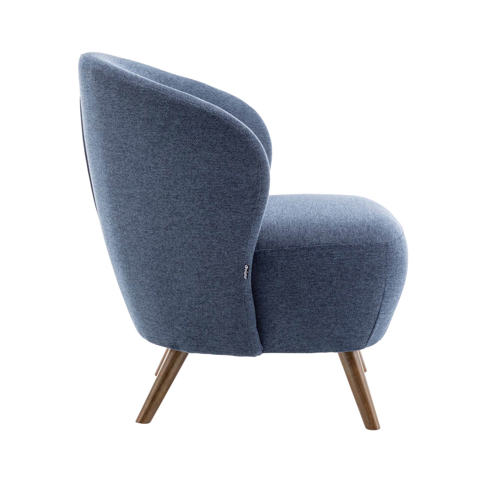 Fauteuil relax en bois d'hévéa et tissu Fauteuil relax en bois d'hévéa et tissu