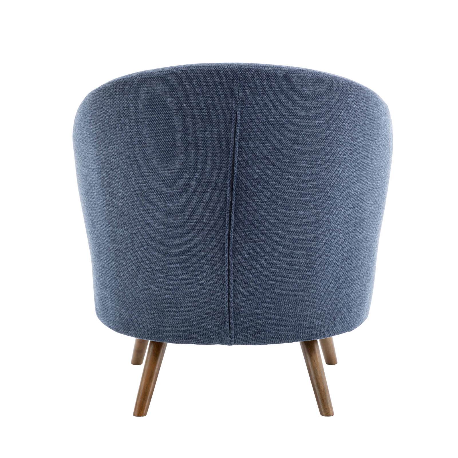 Fauteuil relax en bois d'hévéa et tissu Fauteuil relax en bois d'hévéa et tissu