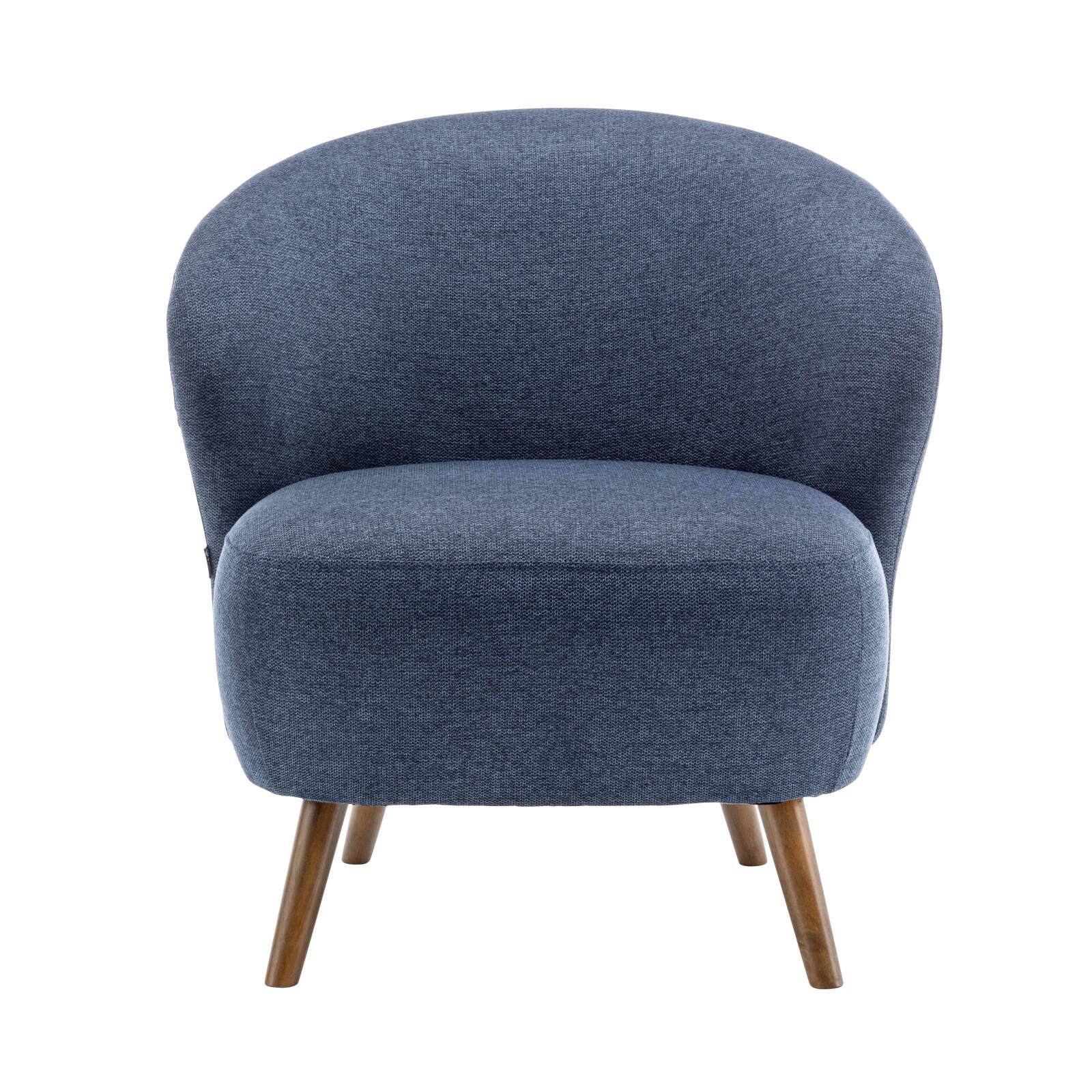 Fauteuil relax en bois d'hévéa et tissu Fauteuil relax en bois d'hévéa et tissu