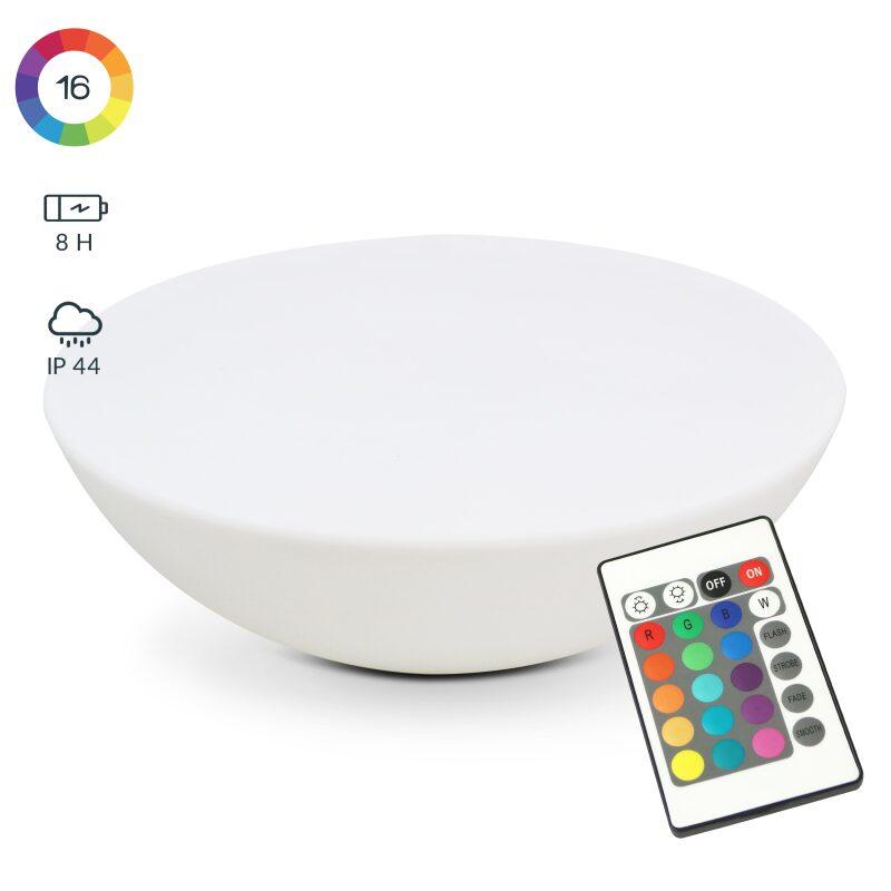 Table basse ronde LED étanche sans fil - ∅81cm