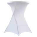 Lot de 5 housses blanches pour mange debout 110 x 80 cm