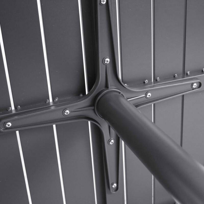 Plateau de table carré en aluminium 70x70 cm pour pied Klipo