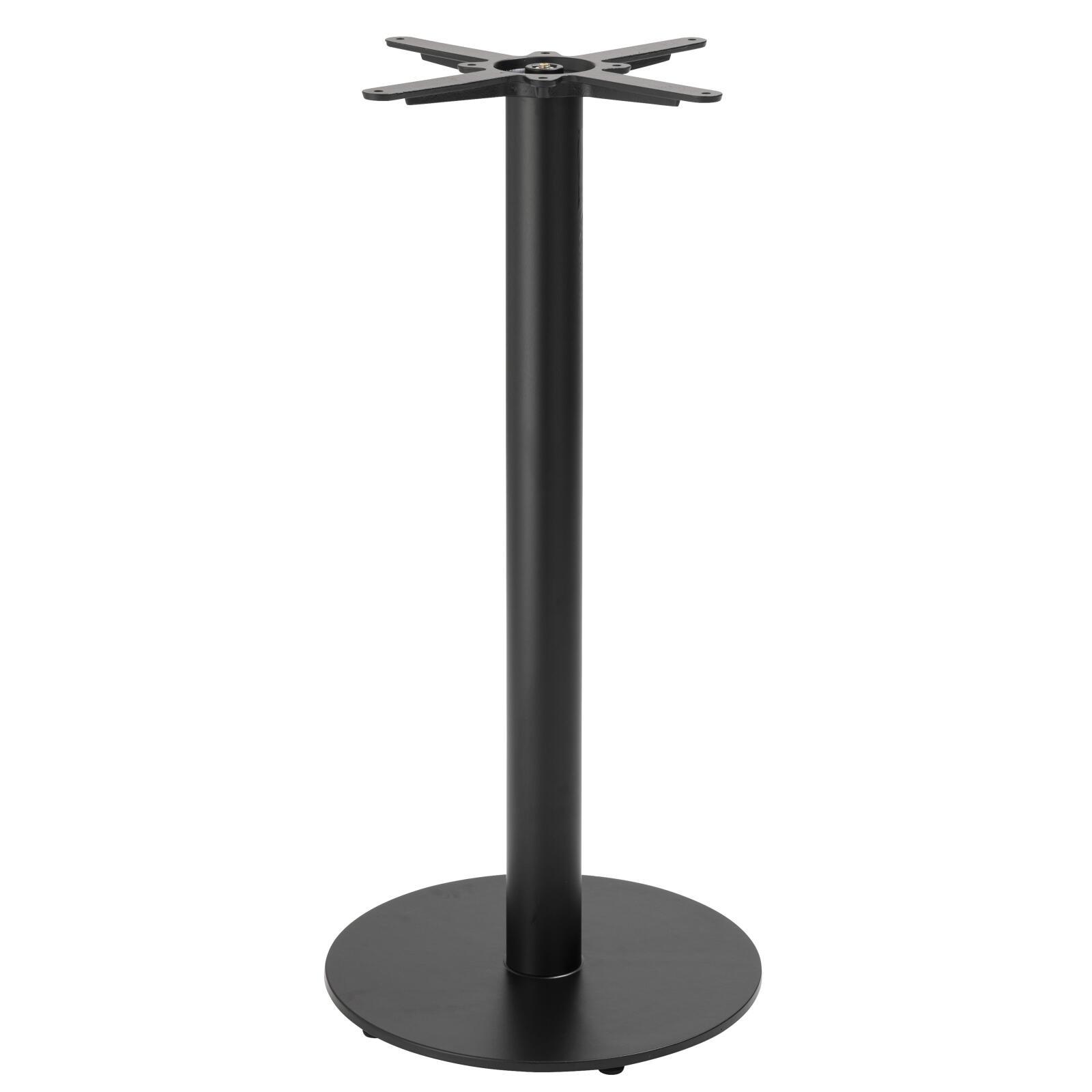 Pied de table en acier et en fonte noir ⌀45x108cm