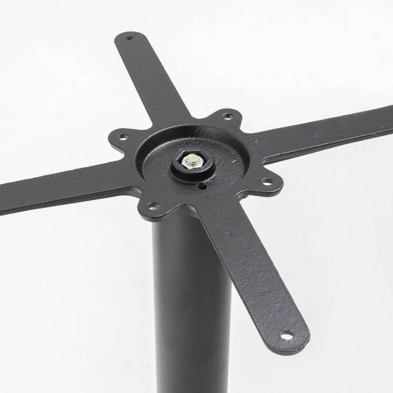 Pied de table en acier et en fonte noir ⌀45x108cm