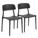 Lot de 2 chaises de restaurant en plastique