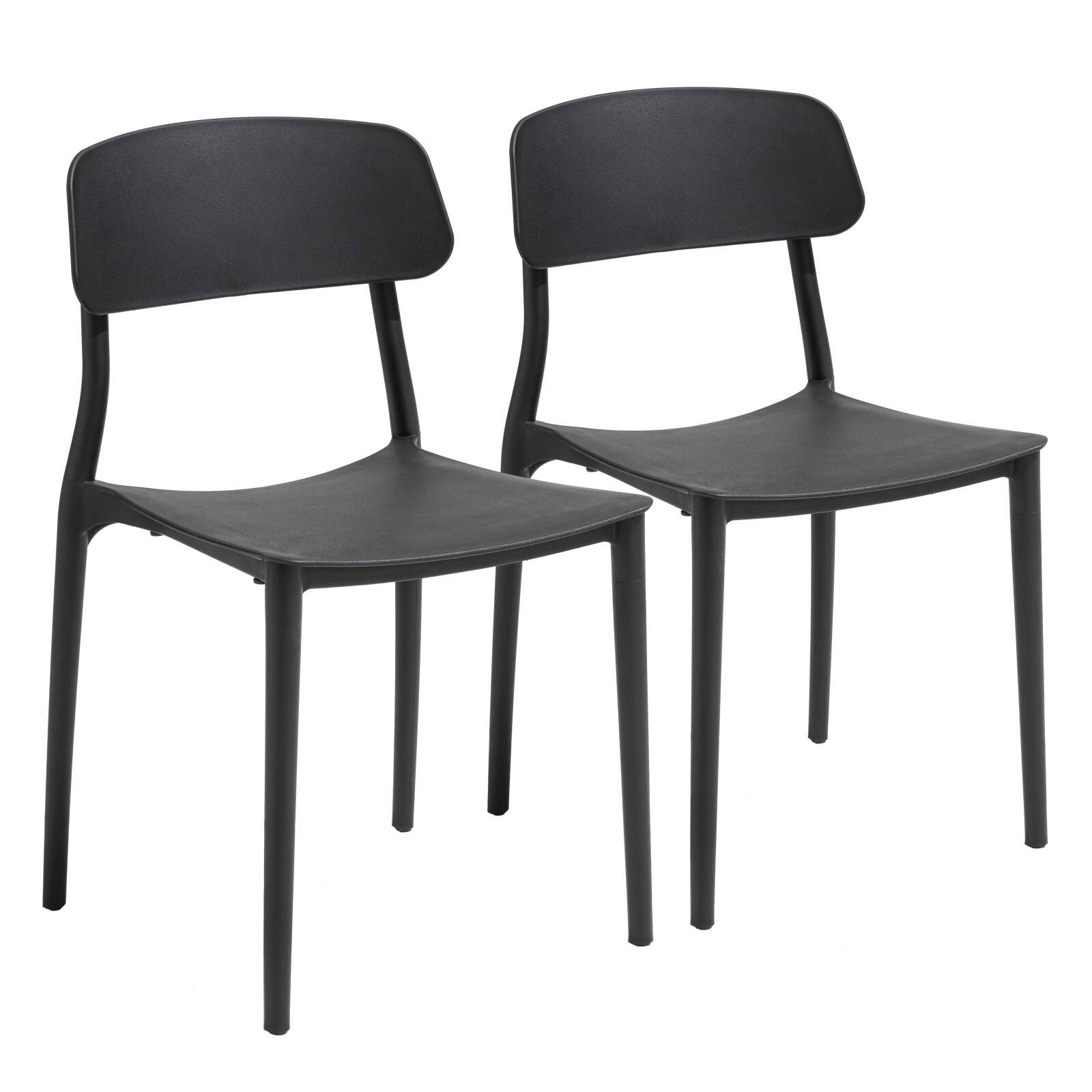 Lot de 2 chaises de restaurant en plastique