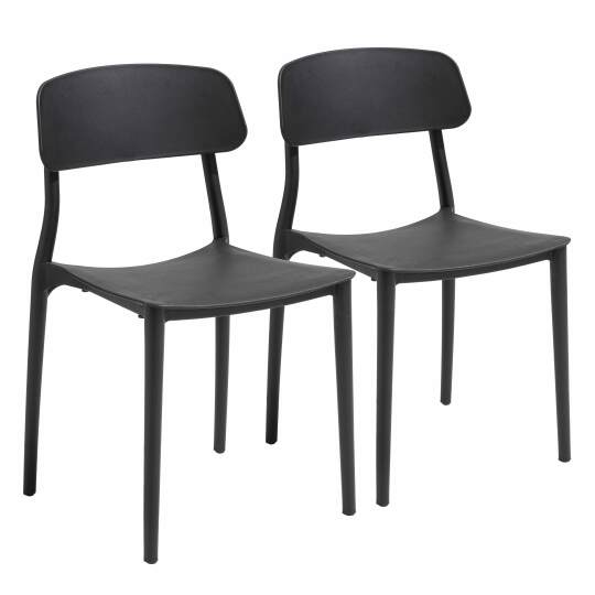 Lot de 2 chaises de restaurant en plastique
