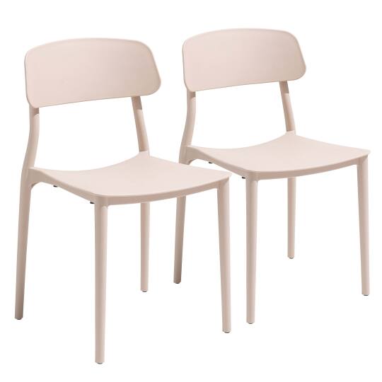 Lot de 2 chaises de restaurant en plastique