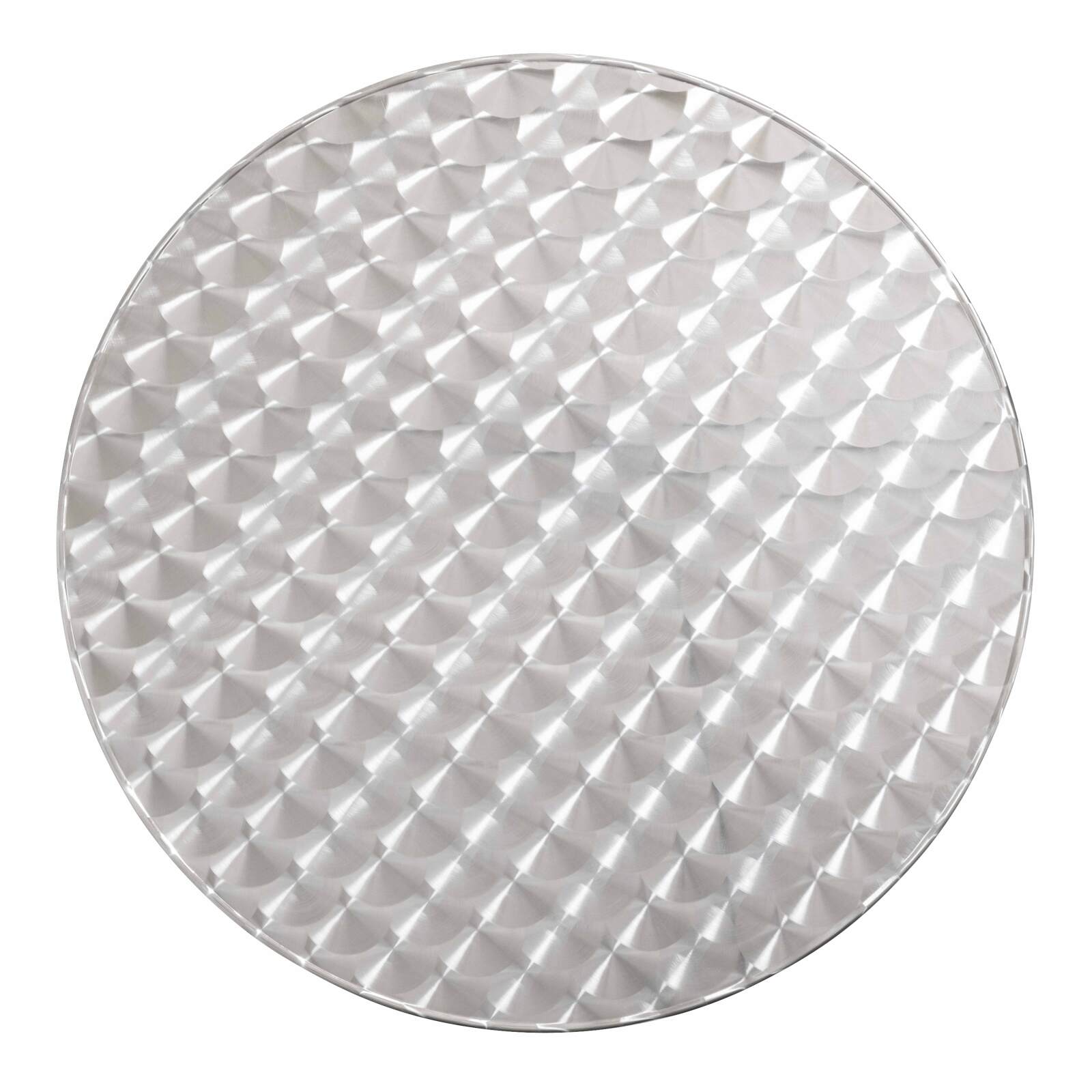 Plateau de table rond en aggloméré et en inox Ø70 cm Plateau de table rond en aggloméré et en inox Ø70 cm