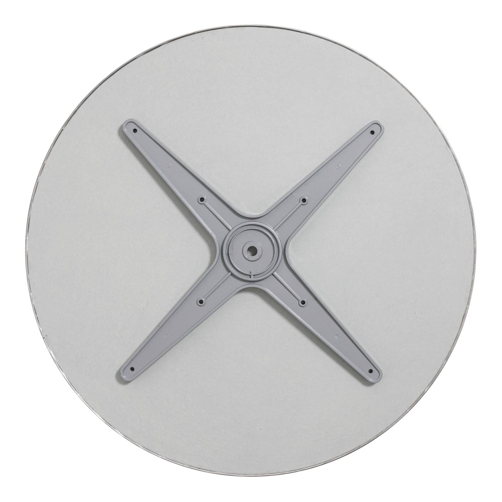 Plateau de table rond en aggloméré et en inox Ø70 cm