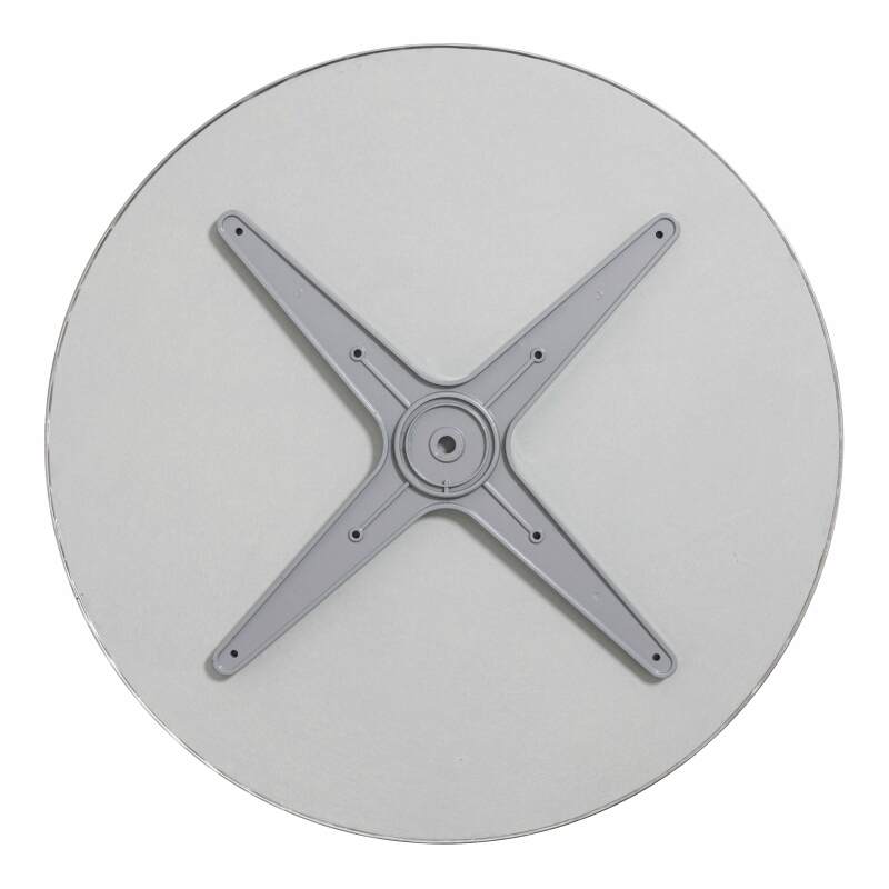 Plateau de table rond en aggloméré et en inox Ø70 cm