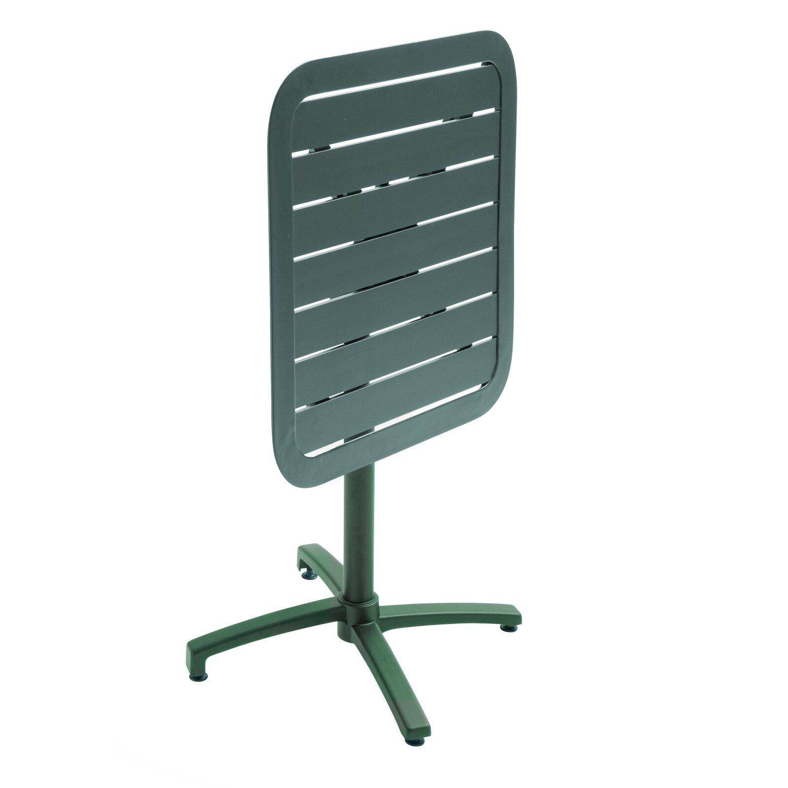 Table de terrasse 70x70 cm inclinable en aluminium