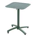 Table 60x60 cm inclinable en aluminium avec 2 chaises