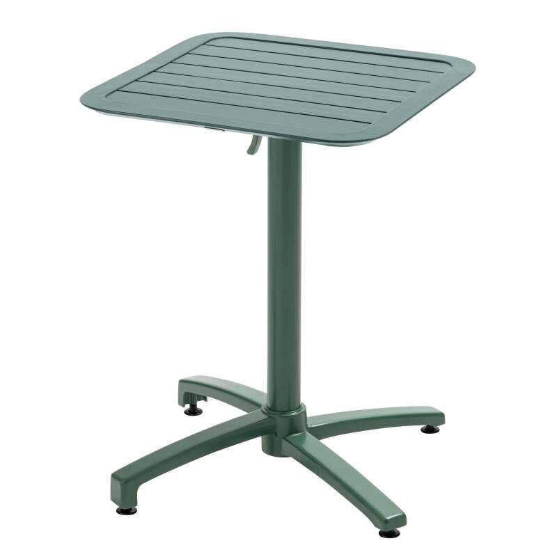 Table de terrasse 60x60 cm inclinable en aluminium et 2 chaises avec accoudoirs (2/7)