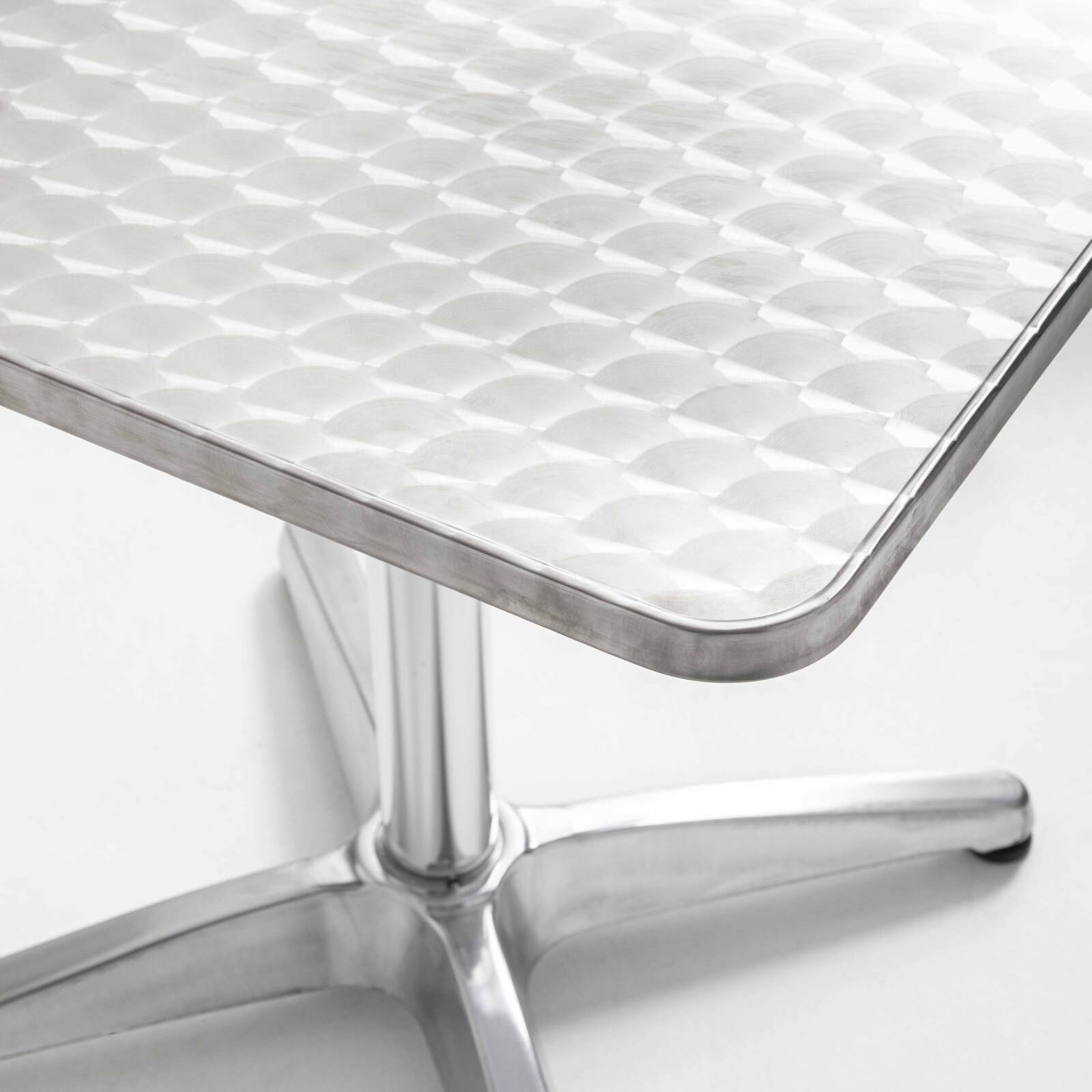 Plateau de table carré en aggloméré et inox 70 x 70 cm