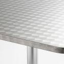 Plateau de table carré en aggloméré et inox 70 x 70 cm