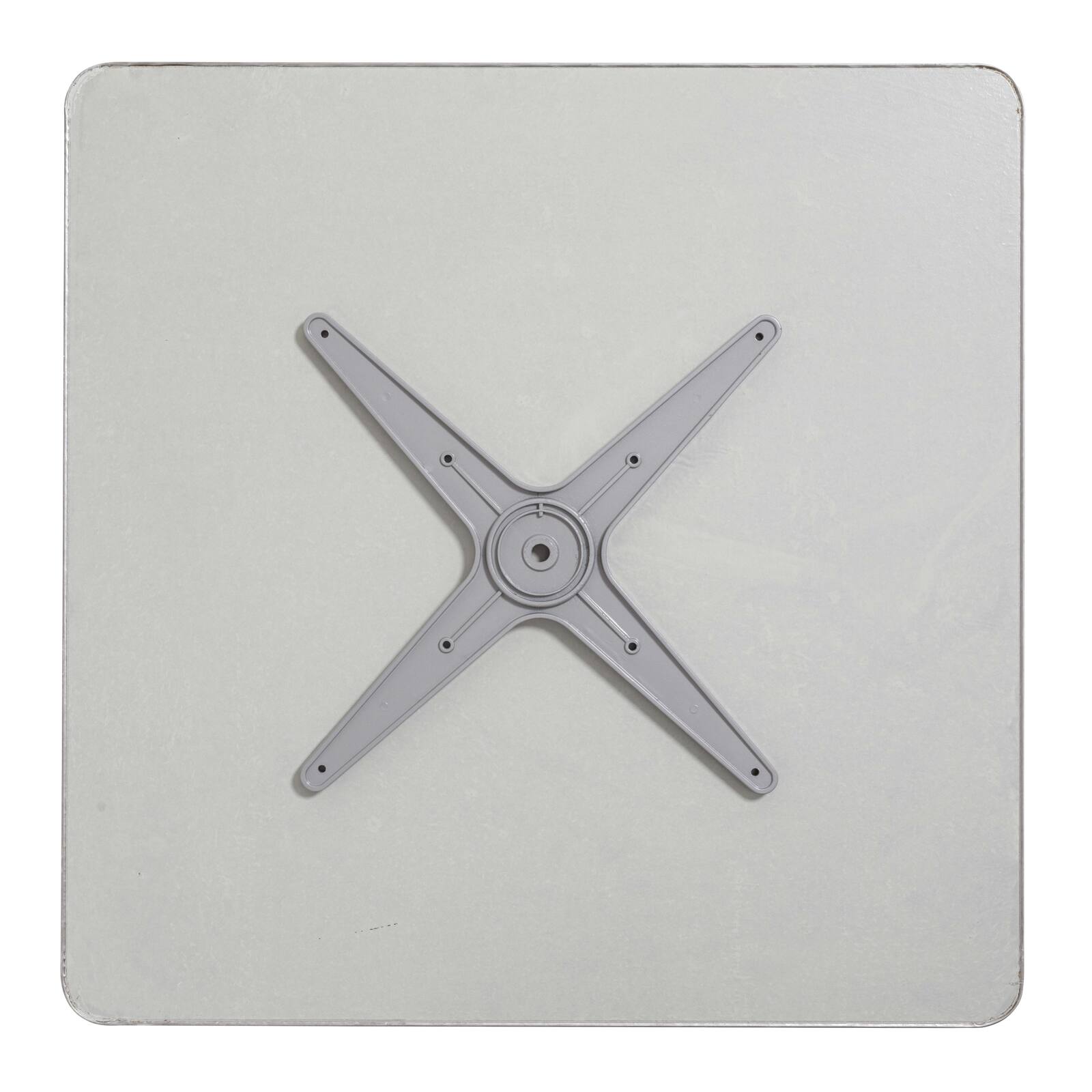 Plateau de table carré en aggloméré et inox 70 x 70 cm