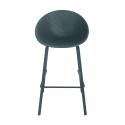 Lot de 4 chaises hautes de restaurant en plastique et acier