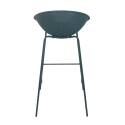 Lot de 4 chaises hautes de restaurant en plastique et acier