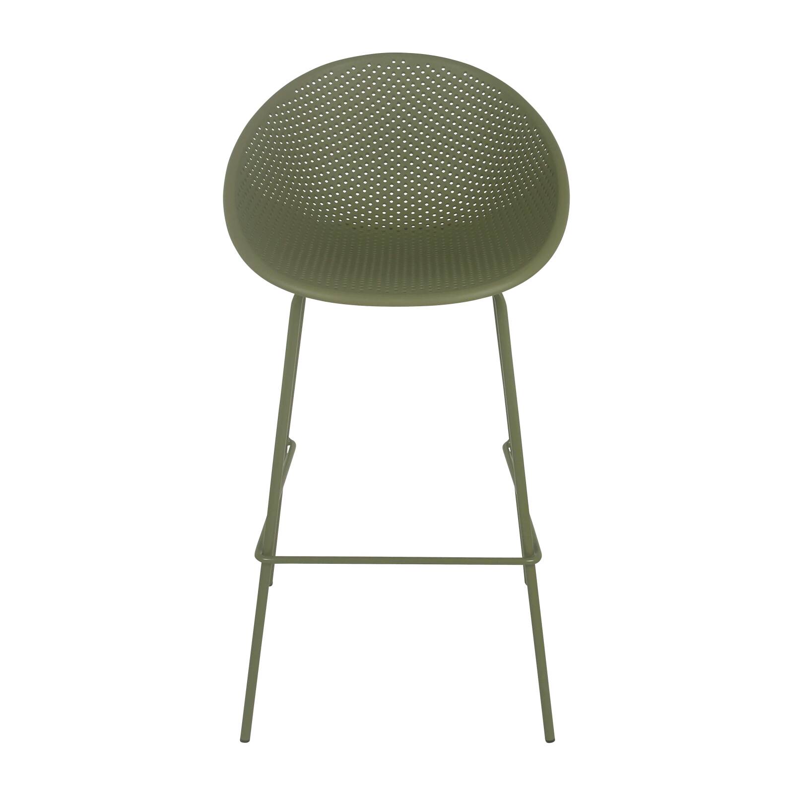 Lot de 4 chaises hautes de restaurant en plastique et acier