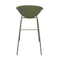 Lot de 4 chaises hautes de restaurant en plastique et acier