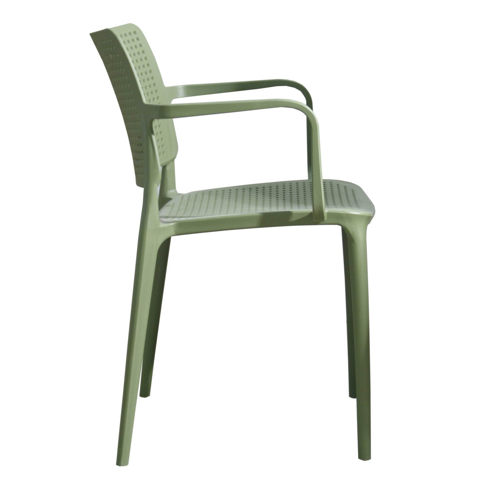 Lot de 4 chaises de restaurant avec accoudoirs en plastique