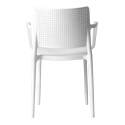 Lot de 4 chaises de restaurant avec accoudoirs en plastique