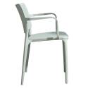 Lot de 4 chaises de restaurant avec accoudoirs en plastique