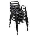 Chaise de terrasse en aluminium avec accoudoirs - Lot de 4