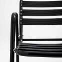Chaise de terrasse en aluminium avec accoudoirs - Lot de 4