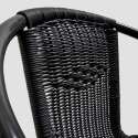 Chaises de terrasse en aluminium et résine avec accoudoirs - Lot de 4