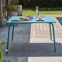 Table de restaurant carrée en métal (120 cm) - 8 places