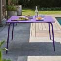 Table de restaurant carrée en métal (120 cm) - 8 places