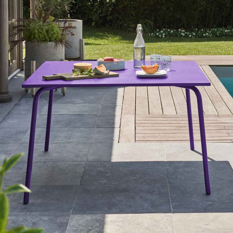 Table de restaurant carrée en métal (120 cm) - 8 places (28/110)