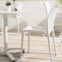 Chaises de restaurant ajourées en plastique - Lot de 4