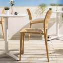 Chaises de restaurant ajourées en plastique - Lot de 4