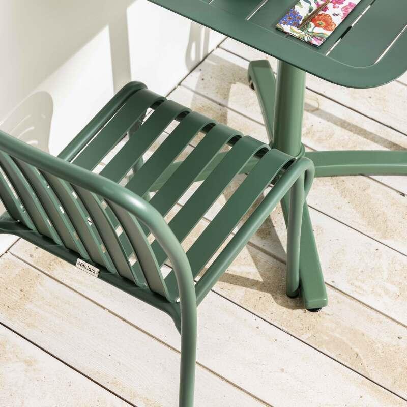 Chaise de terrasse de restaurant en aluminium