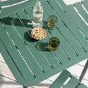 Table de terrasse carrée empilable 70 x 70 cm en aluminium