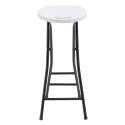 Tabouret pliant blanc en PEHD - Lot de 10