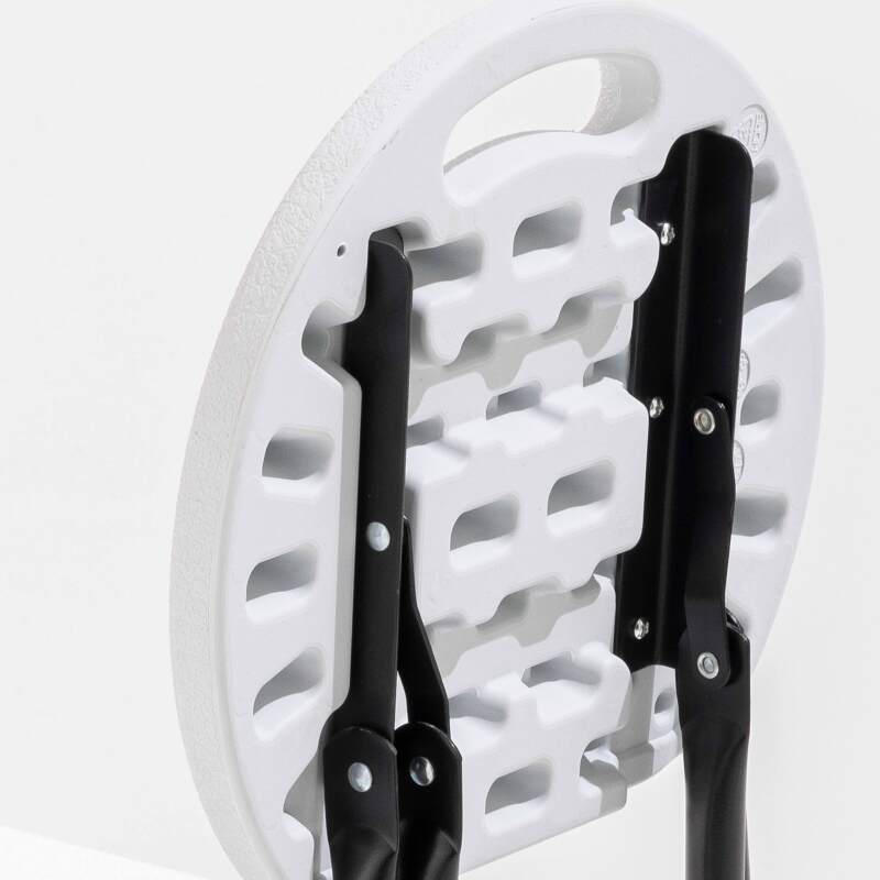 Tabouret pliant blanc en PEHD - Lot de 10