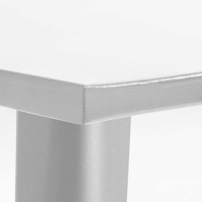 Table de restaurant haute rectangulaire en métal (120 cm) - 6 places (3/4)