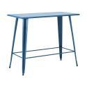 Table de restaurant haute rectangulaire en métal (120 cm) - 6 places