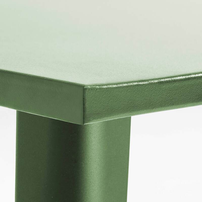 Table de restaurant haute rectangulaire en métal (120 cm) - 6 places