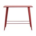 Table de restaurant haute rectangulaire en métal (120 cm) - 6 places