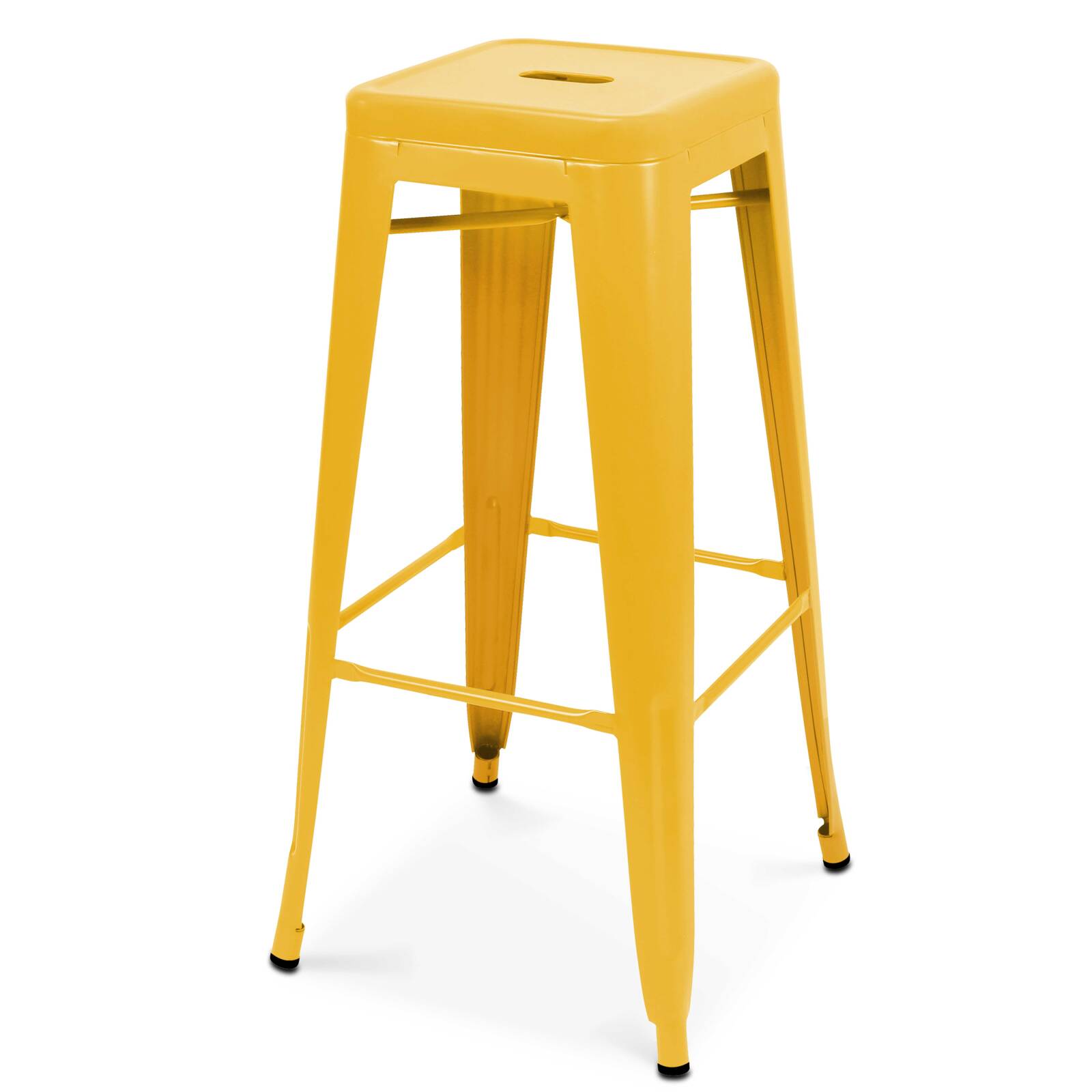 Tabouret industriel en métal mat