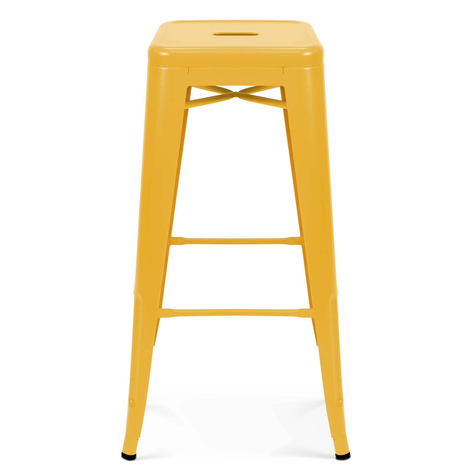 Tabouret industriel en métal mat