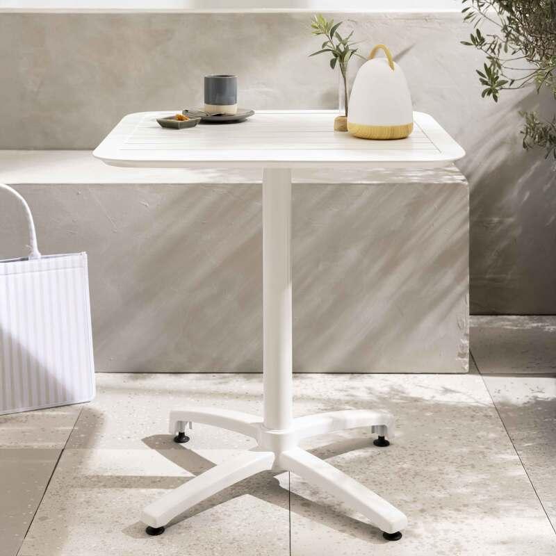 Table de terrasse 70x70 cm inclinable en aluminium