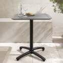Table de terrasse 70x70 cm inclinable en aluminium
