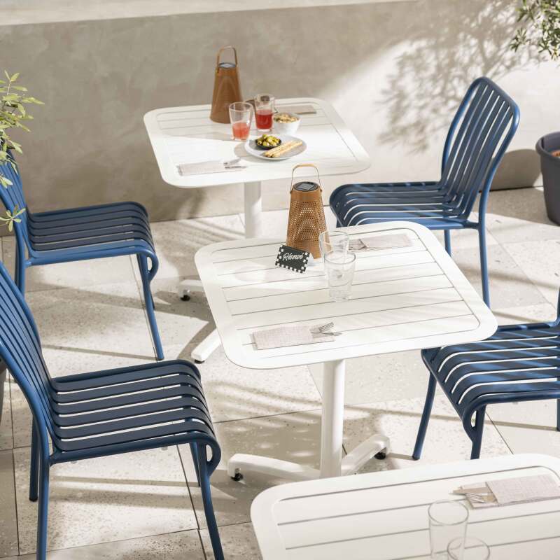 Table de terrasse 70x70 cm inclinable en aluminium (3/7)