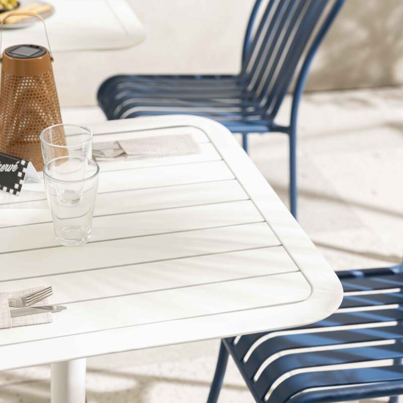 Table de terrasse 60x60 cm inclinable en aluminium (2/7)